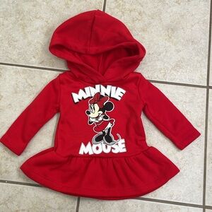 Disney Minnie Mouse Red Hoodie Top for Kids